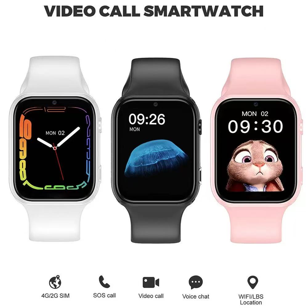 4G Kids Smart Watch with GPS Tracker, Video Call & SOS Emergency Alert - Waterproof Student Safety Watch