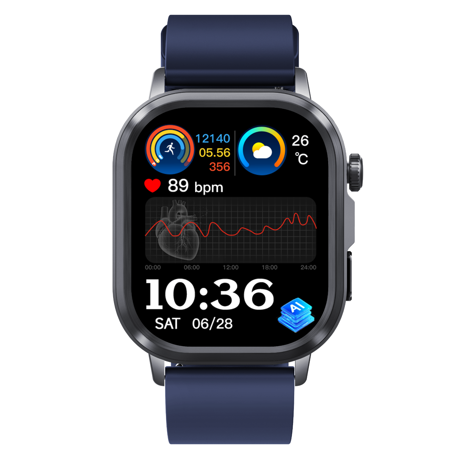 ET573 Smart Health Watch: Advanced AI ECG Analysis, Medical-Grade Sensors, Proactive Health Assistant
