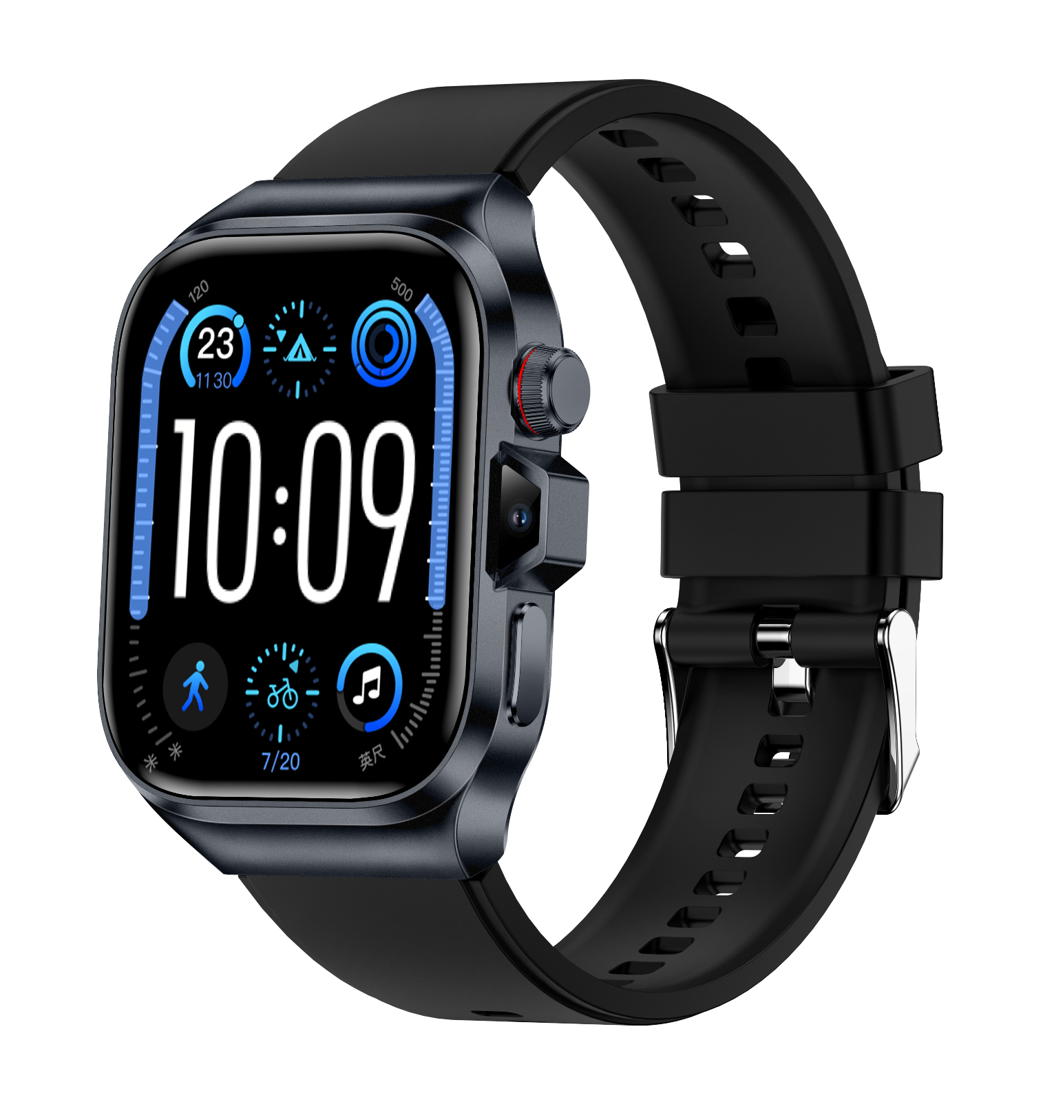 2.04" AMOLED 4G-SIM Smartwatch | HD Dual-Cam, GPS, Face-ID, SOS, WiFi, SeTracker