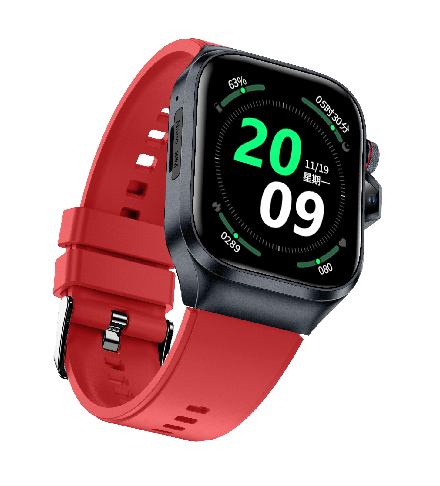 2.04" AMOLED 4G-SIM Smartwatch | HD Dual-Cam, GPS, Face-ID, SOS, WiFi, SeTracker