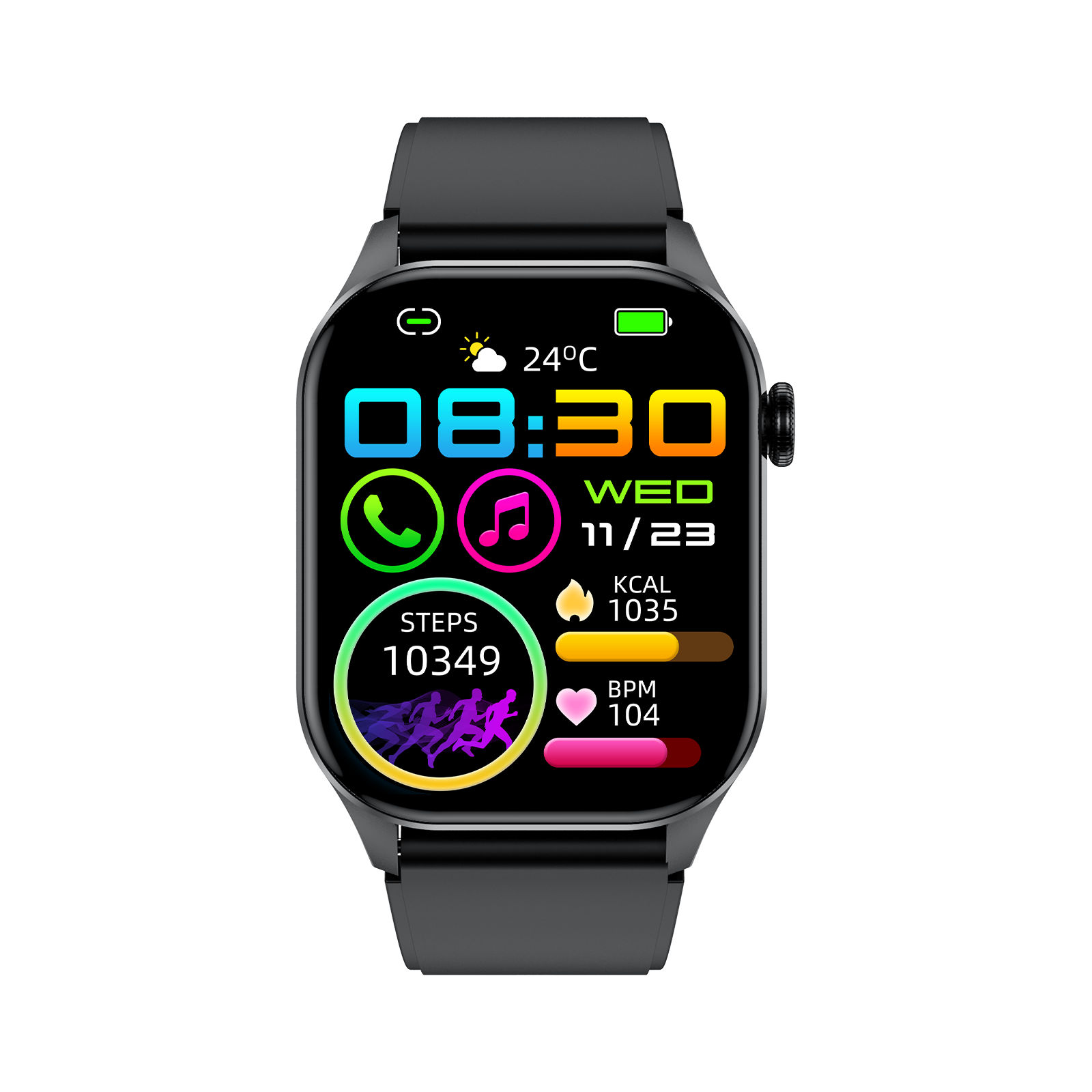 T98 AMOLED Health Smartwatch - Bluetooth Call, Non-Invasive Glucose/Uric Acid/Lipid Track, Heart Rate & SpO2, 2025 Wellness Gift