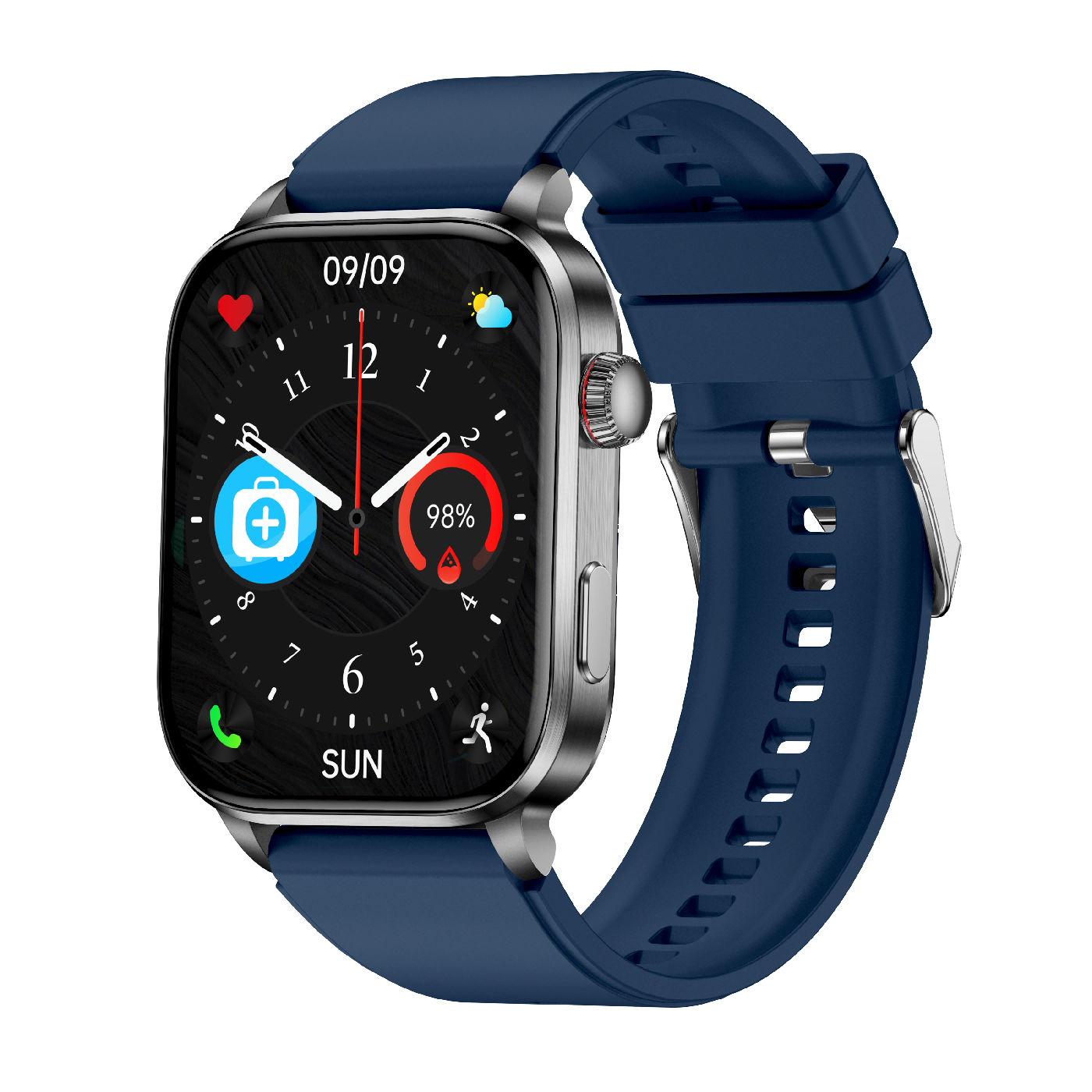 Laser Therapy Smart Watch, 2.0" TFT Screen Bluetooth Calling, Non-Invasive Glucose Uric Acid Lipid Monitor, HRV AI Diagnosis Blood Pressure Oxygen Temp, SOS Alipay Fitness Tracker