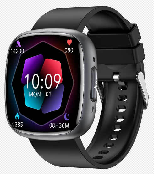 ET593 Square ECG Smart Health Watch,1.72" 360×360 HD Touch Screen, Bluetooth Calling Watch with One-Click Micro Health Check, Fatigue & Mood Detection, Non-invasive Blood Glucose, Uric Acid Lipid BMI Monitor, Alipay & SOS Emergency for Men Women