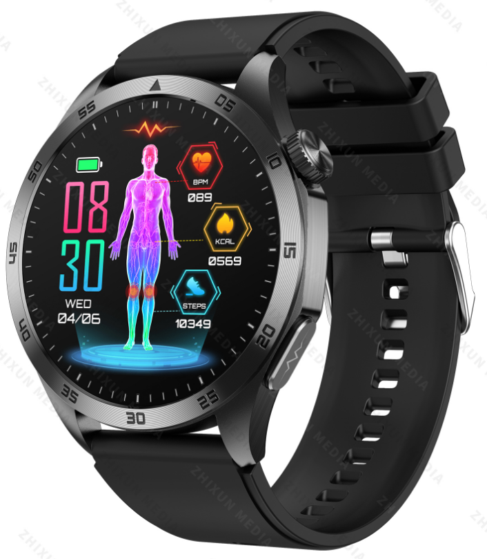 ET485 AMOLED ECG Smart Health Watch,1.43" 466×466 HD Touch Screen,Bluetooth Calling Watch with One-Click Micro Health Check, Fatigue & Mood Detection, Non-invasive Blood Glucose, Uric Acid Lipid BMI Monitor, NFC & SOS Emergency for Men Women
